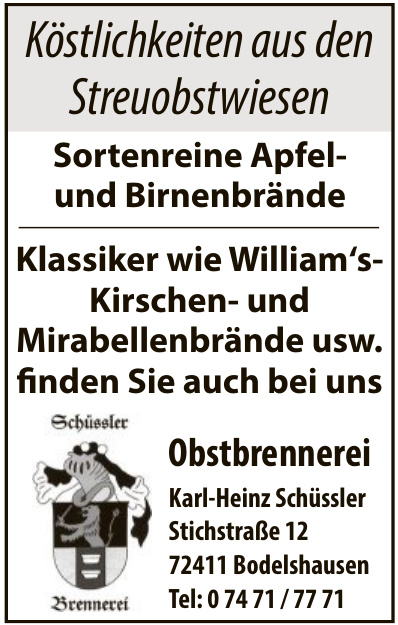 Obstbrennerei Karl-Heinz Schüssler