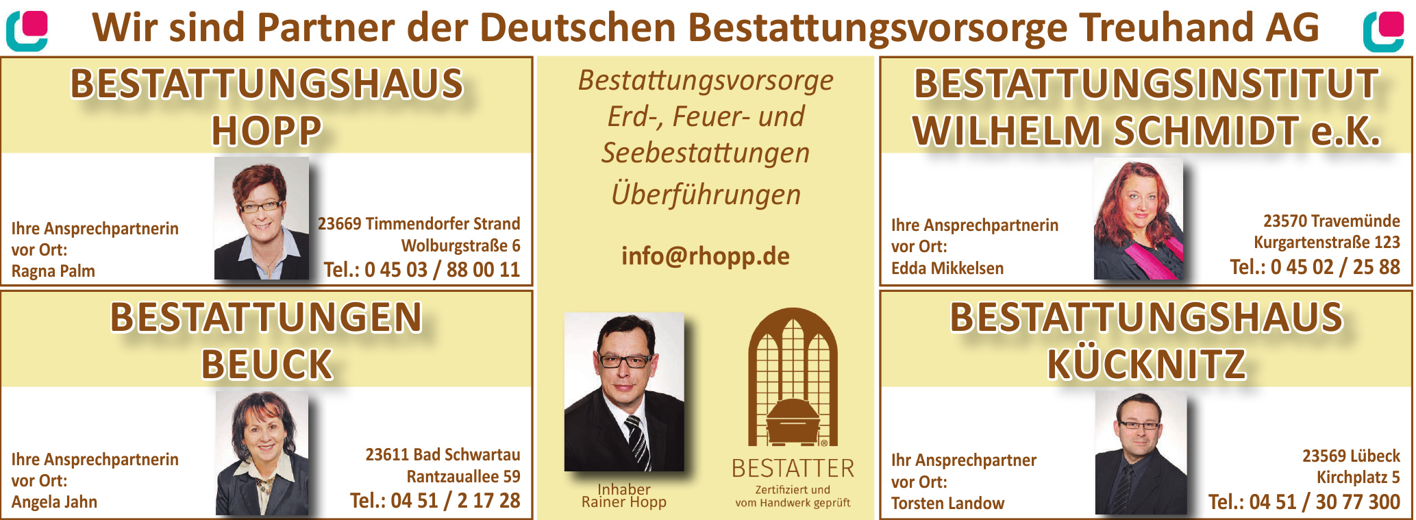Deutschen Bestattungsvorsorge Treuhand AG - Bestattungshaus Hopp Deutschen Bestattungsvorsorge Treuhand AG - Bestattungshaus Hopp