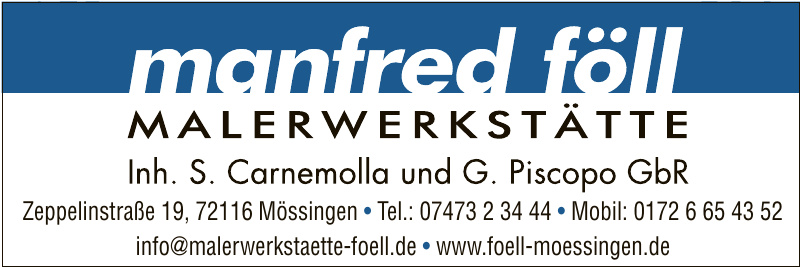 Manfred Föll Malerwerkstätte