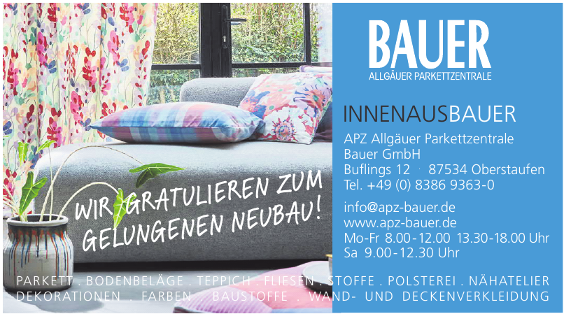 APZ Allgäuer Parkettzentrale Bauer GmbH APZ Allgäuer Parkettzentrale Bauer GmbH