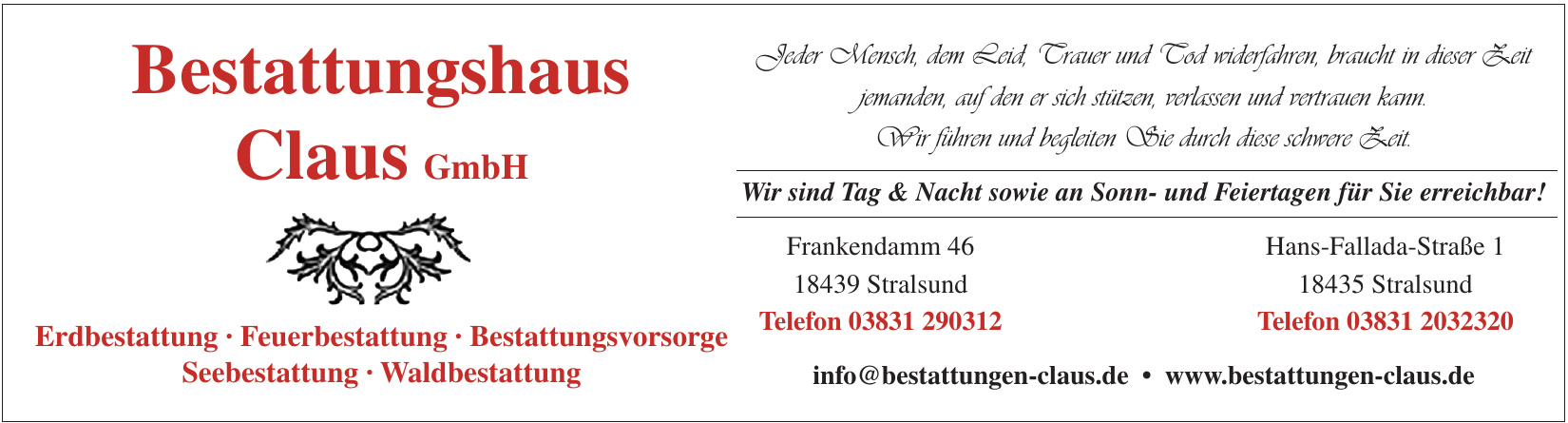 Bestattungshaus Claus GmbH Bestattungshaus Claus GmbH