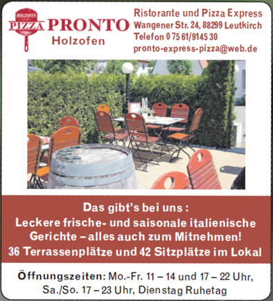 Pronto Ristorante und Pizza Express Pronto Ristorante und Pizza Express