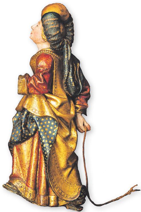 Die gerettete Prinzessin führt den besiegten Drachen an der Leine – statt des Fabeltieres von Timo Grubing können Kinder im Kritzelbuch eigene Monster erfinden Georgsaltar, (Detail), Foto: Stephan Kube, Greven Die gerettete Prinzessin führt den besiegten Drachen an der Leine – statt des Fabeltieres von Timo Grubing können Kinder im Kritzelbuch eigene Monster erfinden Georgsaltar, (Detail), Foto: Stephan Kube, Greven