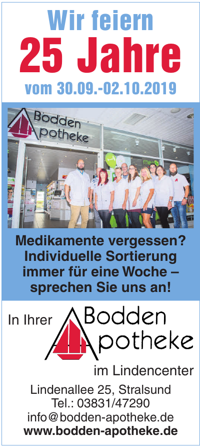 Bodden Apotheke im Lindencenter Bodden Apotheke im Lindencenter
