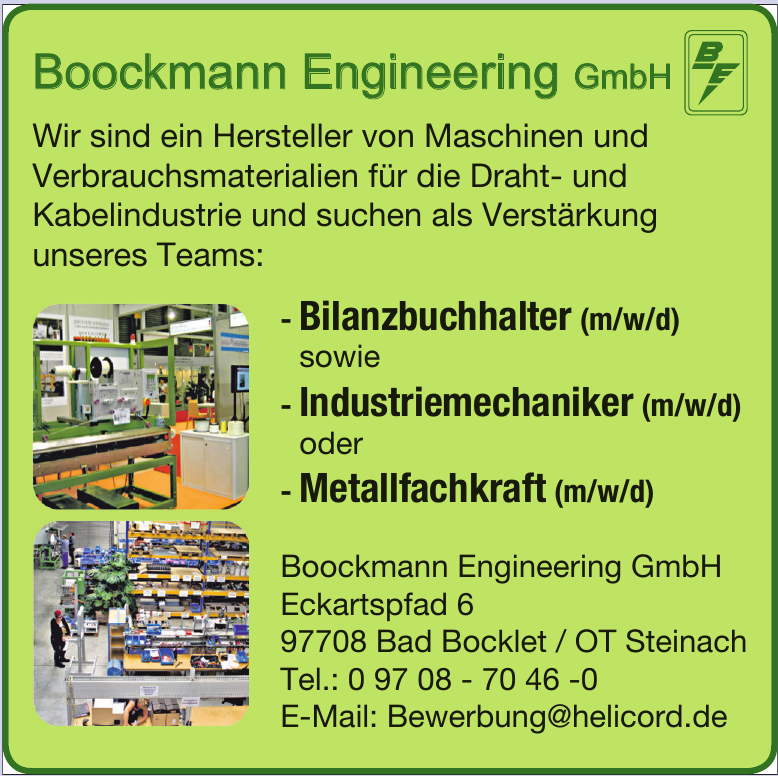 Boockmann Engineering GmbH Boockmann Engineering GmbH