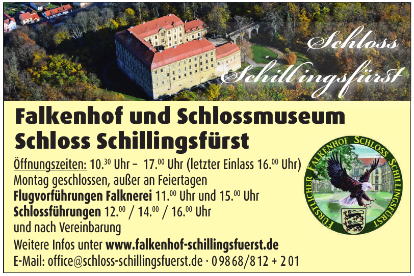 Falkenhof und Schlossmuseum Schloss Schillingsfürst Falkenhof und Schlossmuseum Schloss Schillingsfürst
