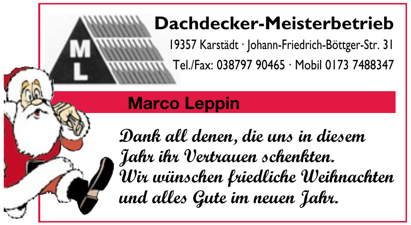 Marco Leppin Dachdecker-Meisterbetrieb