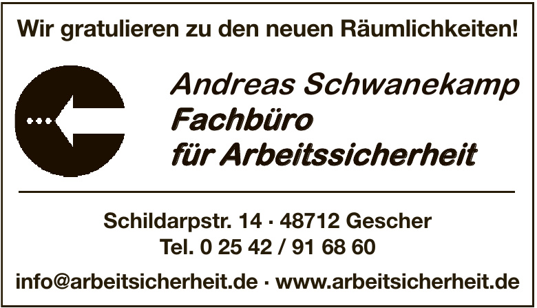 Andreas Schwanekamp Fachbüro für Arbeitssicherheit