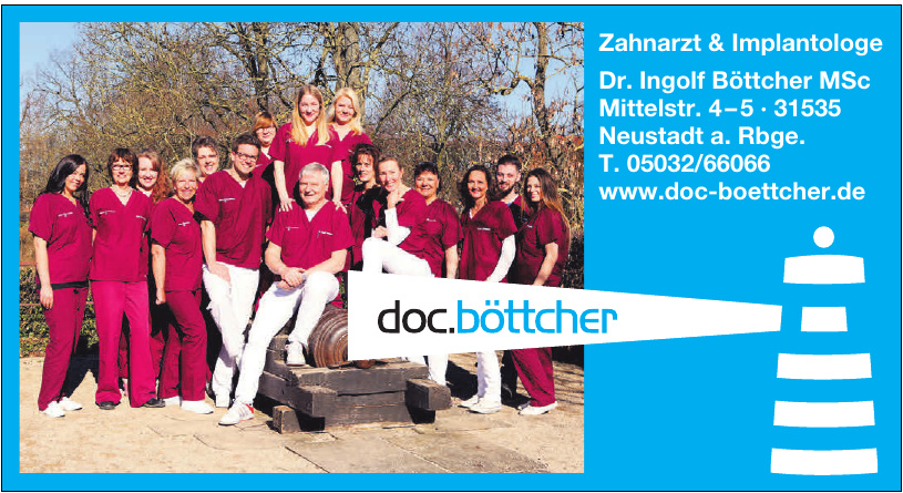 Zahnarzt & Implantologe Dr. Ingolf Böttcher MSc Zahnarzt & Implantologe Dr. Ingolf Böttcher MSc