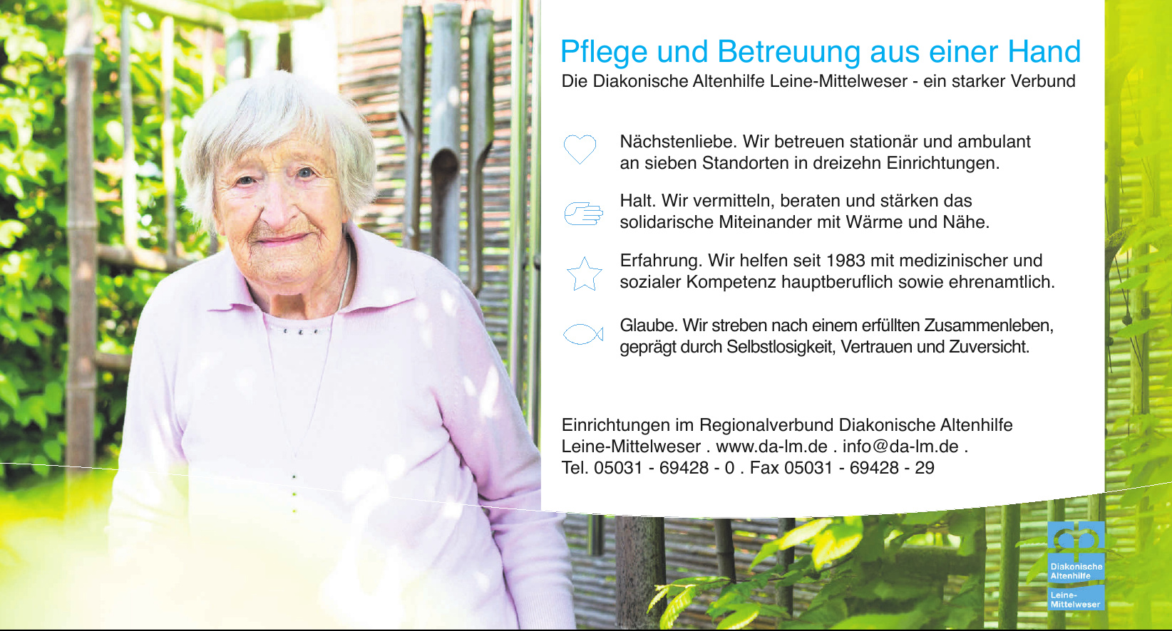 Einrichtungen im Regionalverbund Diakonische Altenhilfe Leine-Mittelweser Einrichtungen im Regionalverbund Diakonische Altenhilfe Leine-Mittelweser