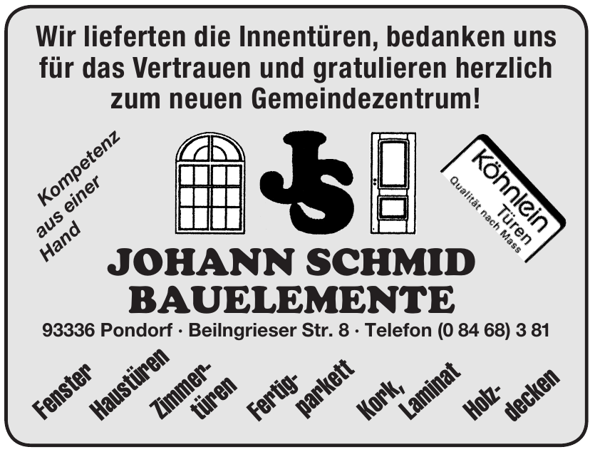 Johann Schmid Bauelemente Johann Schmid Bauelemente