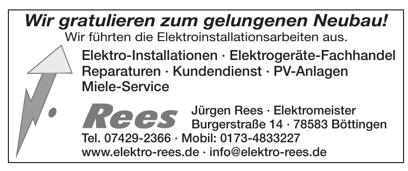Jürgen Rees · Elektromeister Jürgen Rees · Elektromeister
