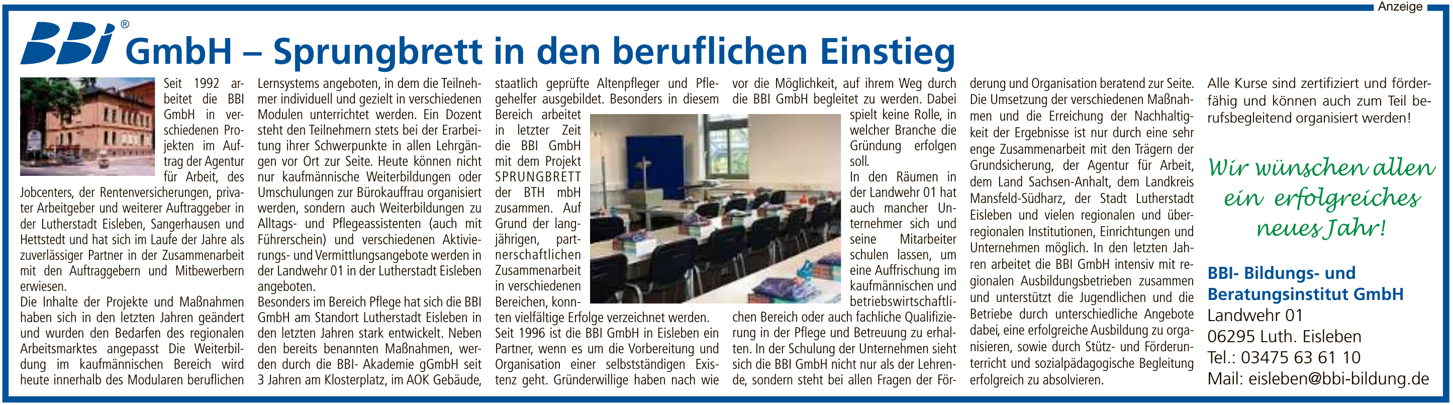 BBI - Bildungs- und Beratungsinstitut GmbH BBI - Bildungs- und Beratungsinstitut GmbH