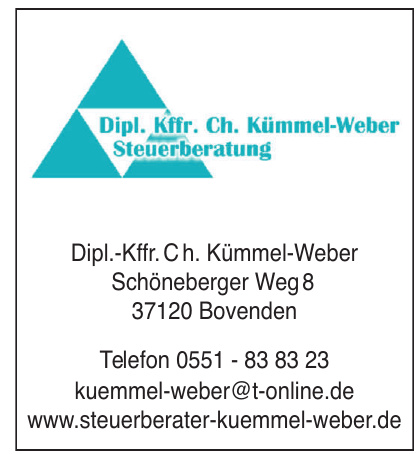Dipl. Kffr. Ch. Kümmel-Weber Steuerberatung Dipl. Kffr. Ch. Kümmel-Weber Steuerberatung