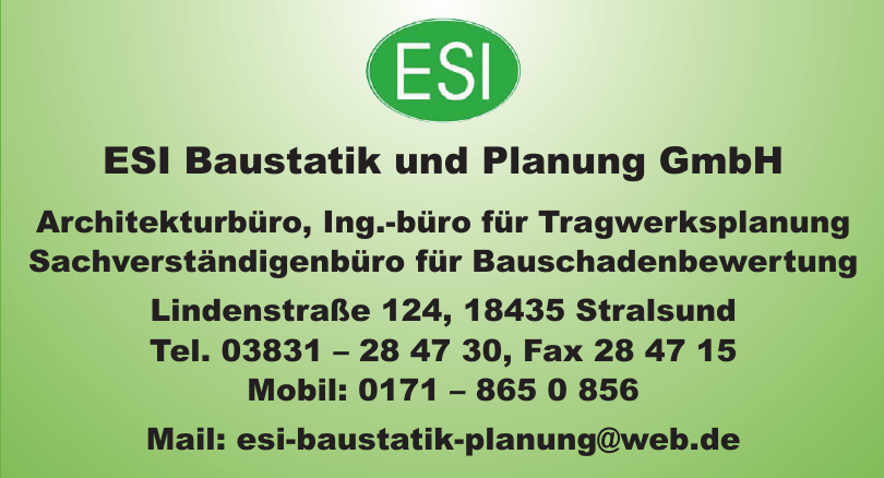 ESI Baustatik und Planung GmbH ESI Baustatik und Planung GmbH