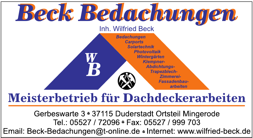 Beck Bedychungen Beck Bedychungen