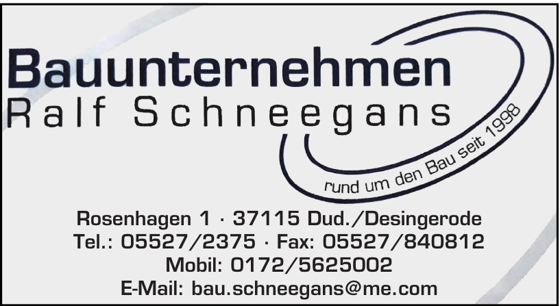 Bauunternehmen Ralf Schneegans Bauunternehmen Ralf Schneegans
