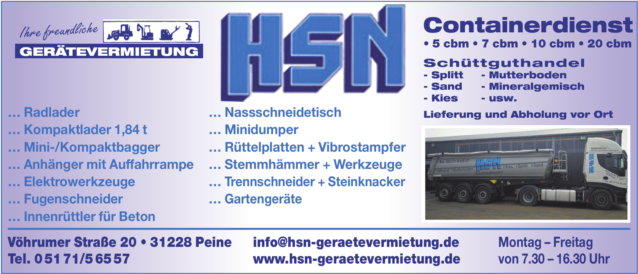 HSN Gerätvermietung HSN Gerätvermietung