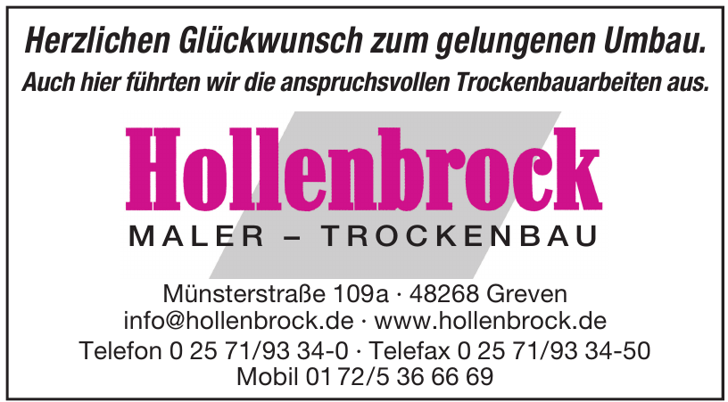 Hollenbrock Maler - Trockenbau Hollenbrock Maler - Trockenbau