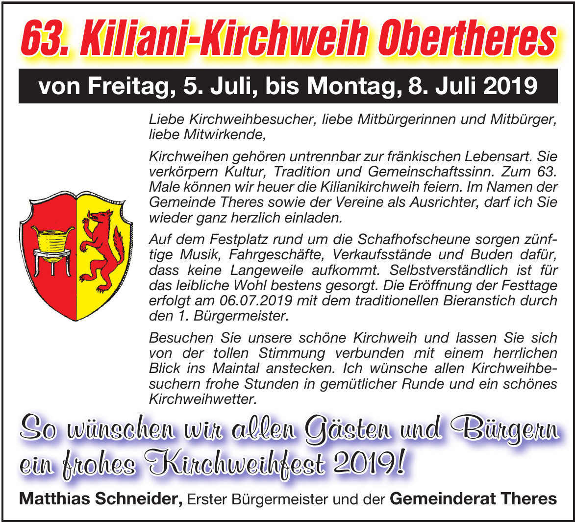 63. Kiliani-Kirchweih Obertheres 63. Kiliani-Kirchweih Obertheres