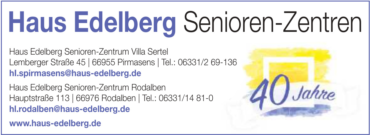 Haus Edelberg Senioren-Zentrum Villa Sertel