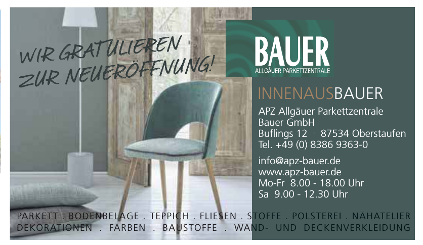 APZ Allgäuer Parkettzentrale Bauer GmbH APZ Allgäuer Parkettzentrale Bauer GmbH