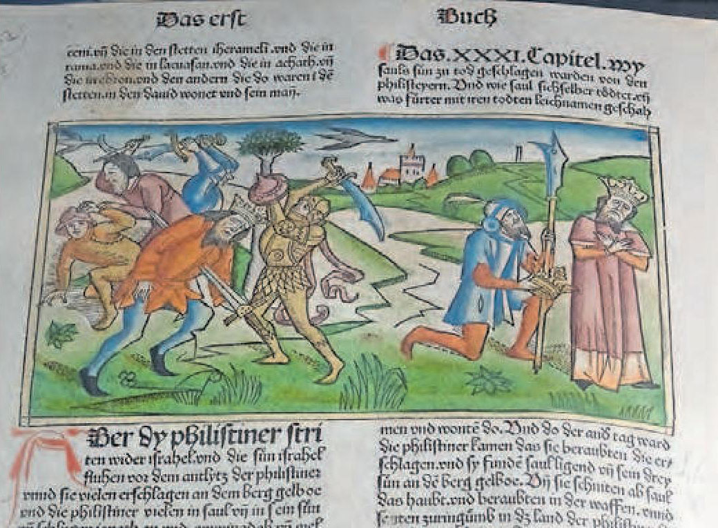 Schöne Schrift und plastische Holzschnitte: vorlutherische deutsche Bibel, 1483 von Anton Koberger in Nürnberg gedruckt. Schöne Schrift und plastische Holzschnitte: vorlutherische deutsche Bibel, 1483 von Anton Koberger in Nürnberg gedruckt.