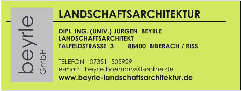beyrle GmbH Landschaftsarchitektur