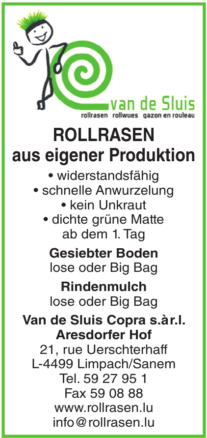 Van de Sluis Copra s.àr.l. Aresdorfer Hof