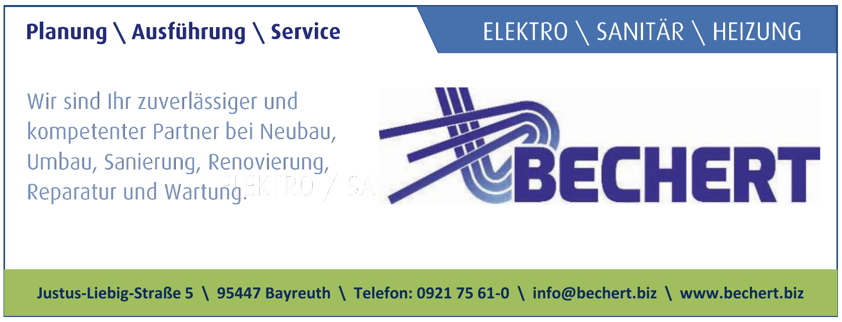 Bechert - Elektro, Sanitär, Heizung Bechert - Elektro, Sanitär, Heizung