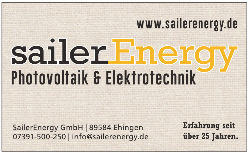 Sailer Energy GmbH Sailer Energy GmbH