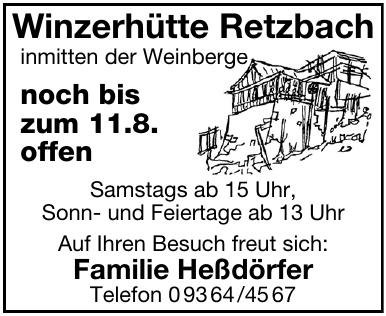 Winzerhütte Retzbach Winzerhütte Retzbach