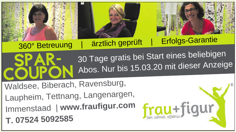 frau+figur Fitnessclubs frau+figur Fitnessclubs