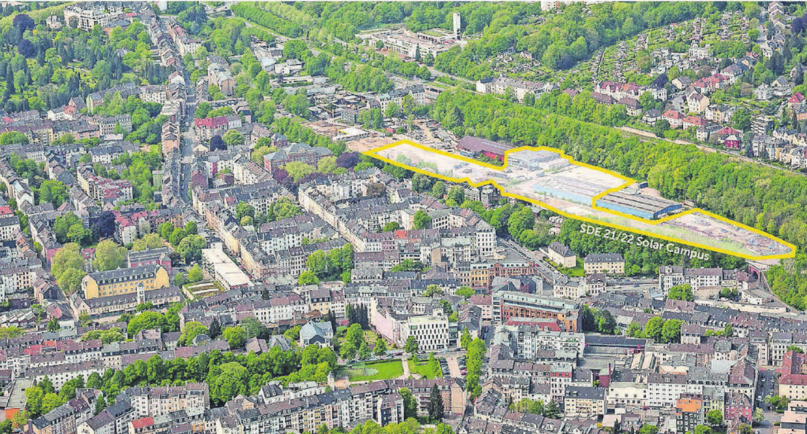 Der Standort des Solar Decathlon am Mirker Bahnhof. Der Standort des Solar Decathlon am Mirker Bahnhof.