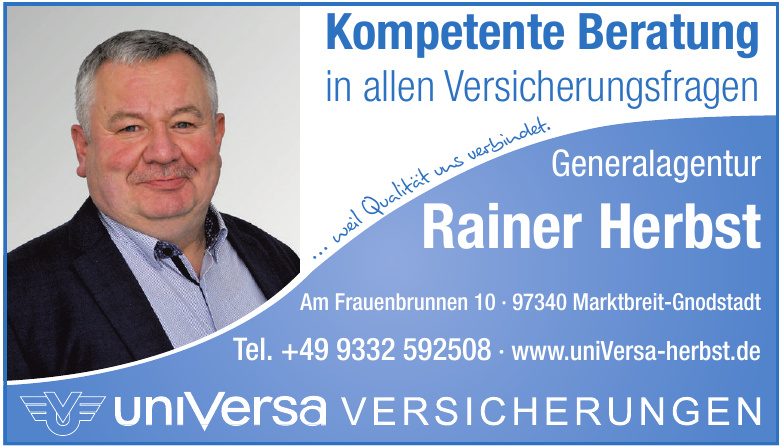 uniVersa Versicherungen, Rainer Herbst