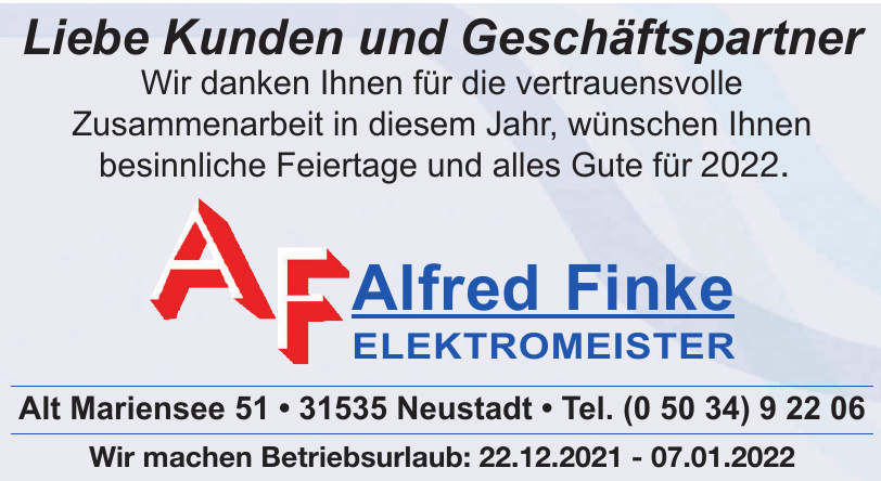 Alfred Finke Elektromeister