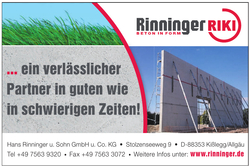 Hans Rinninger u. Sohn GmbH u. Co. KG Hans Rinninger u. Sohn GmbH u. Co. KG