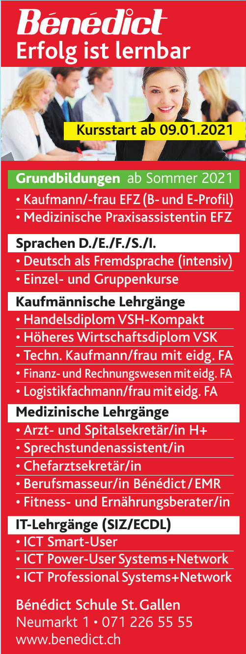 Bénédict Schule St. Gallen Bénédict Schule St. Gallen
