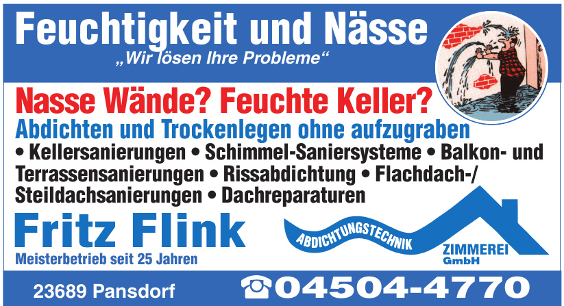 Fritz Flink Abdichtungstechnik und Zimmerei GmbH Fritz Flink Abdichtungstechnik und Zimmerei GmbH