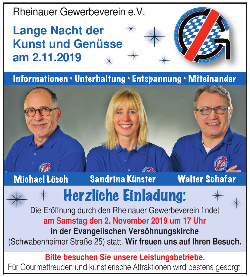 Rheinauer Gewerbeverein e. V. Rheinauer Gewerbeverein e. V.
