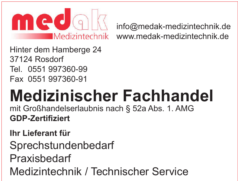 medak Medizintechnik - Medizinischer Fachhandel medak Medizintechnik - Medizinischer Fachhandel