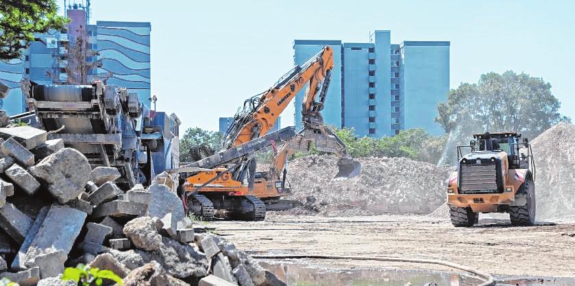 Im Columbus-Quartier sind die Bagger unterwegs Im Columbus-Quartier sind die Bagger unterwegs