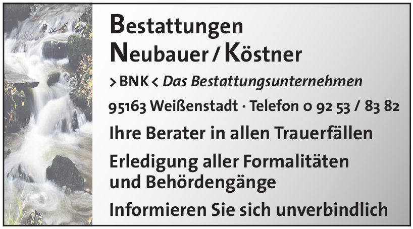 Bestattungen Neubauer/Köstner Bestattungen Neubauer/Köstner