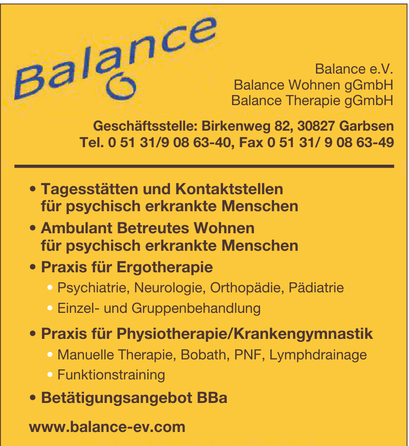 Balance e.v. Balance e.v.