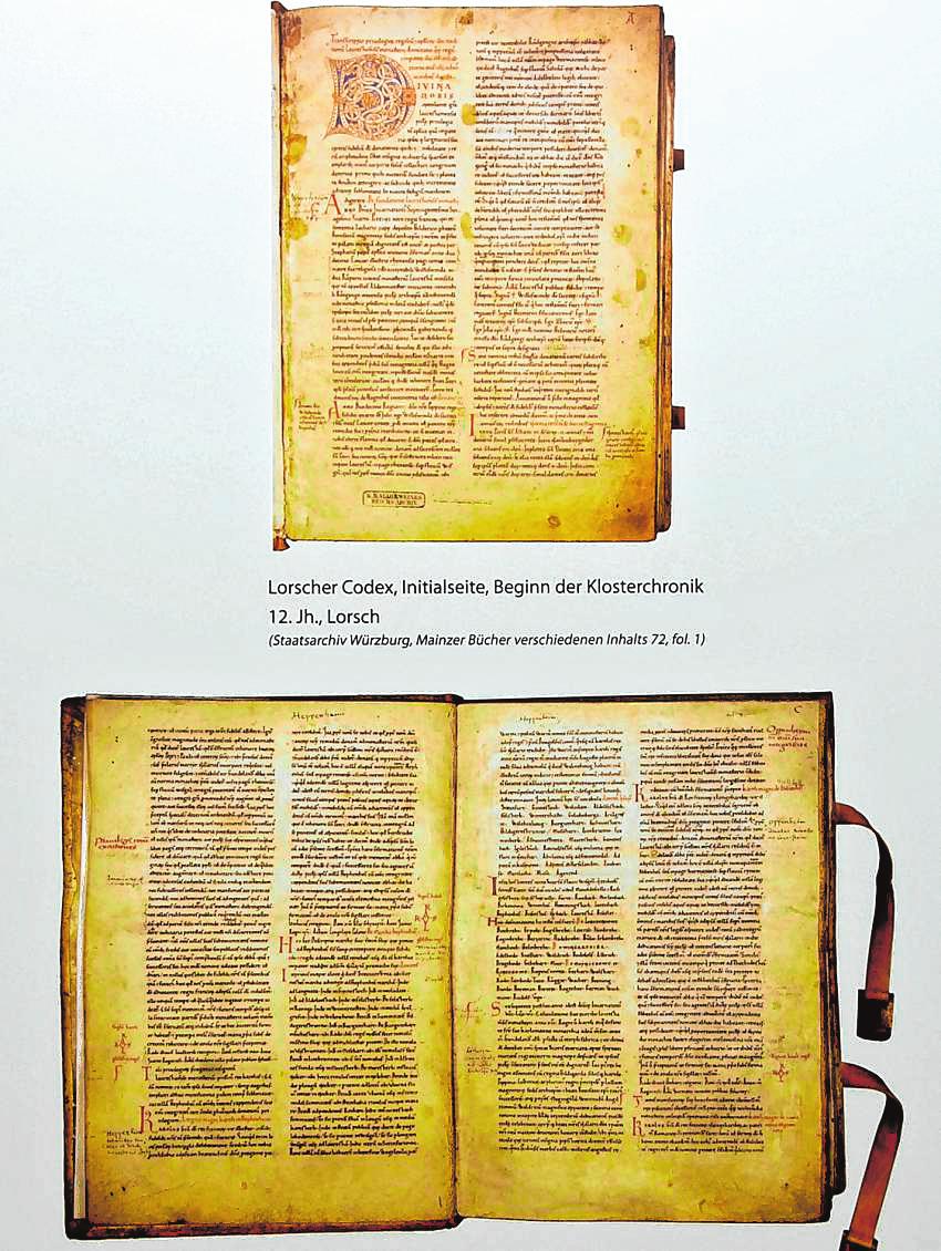 Der Codex Laureshamensis, im 12. Jahrhundert entstanden, ist noch heute ein Begriff. Denn der Lorscher Codex gilt als eine Art Grundbuch der Region. ARCHIVBILD: FUNCK Der Codex Laureshamensis, im 12. Jahrhundert entstanden, ist noch heute ein Begriff. Denn der Lorscher Codex gilt als eine Art Grundbuch der Region. ARCHIVBILD: FUNCK