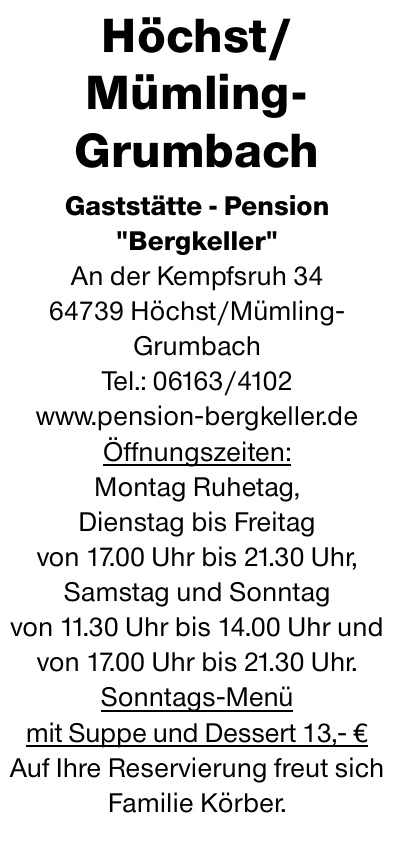 Pension Bergkeller