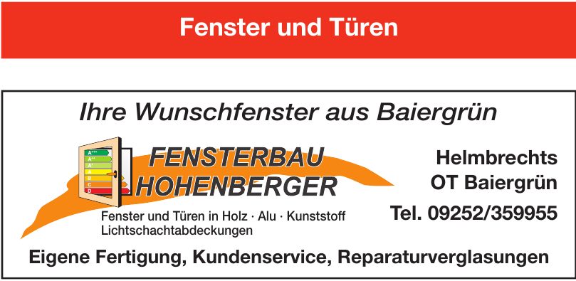 Fensterbau Hohenberger Fensterbau Hohenberger