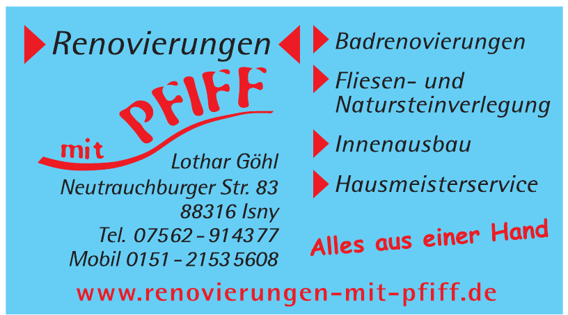 Renovierungen mit Pfiff Renovierungen mit Pfiff