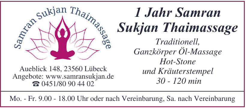 Samran Sukjan Thaimassage Samran Sukjan Thaimassage