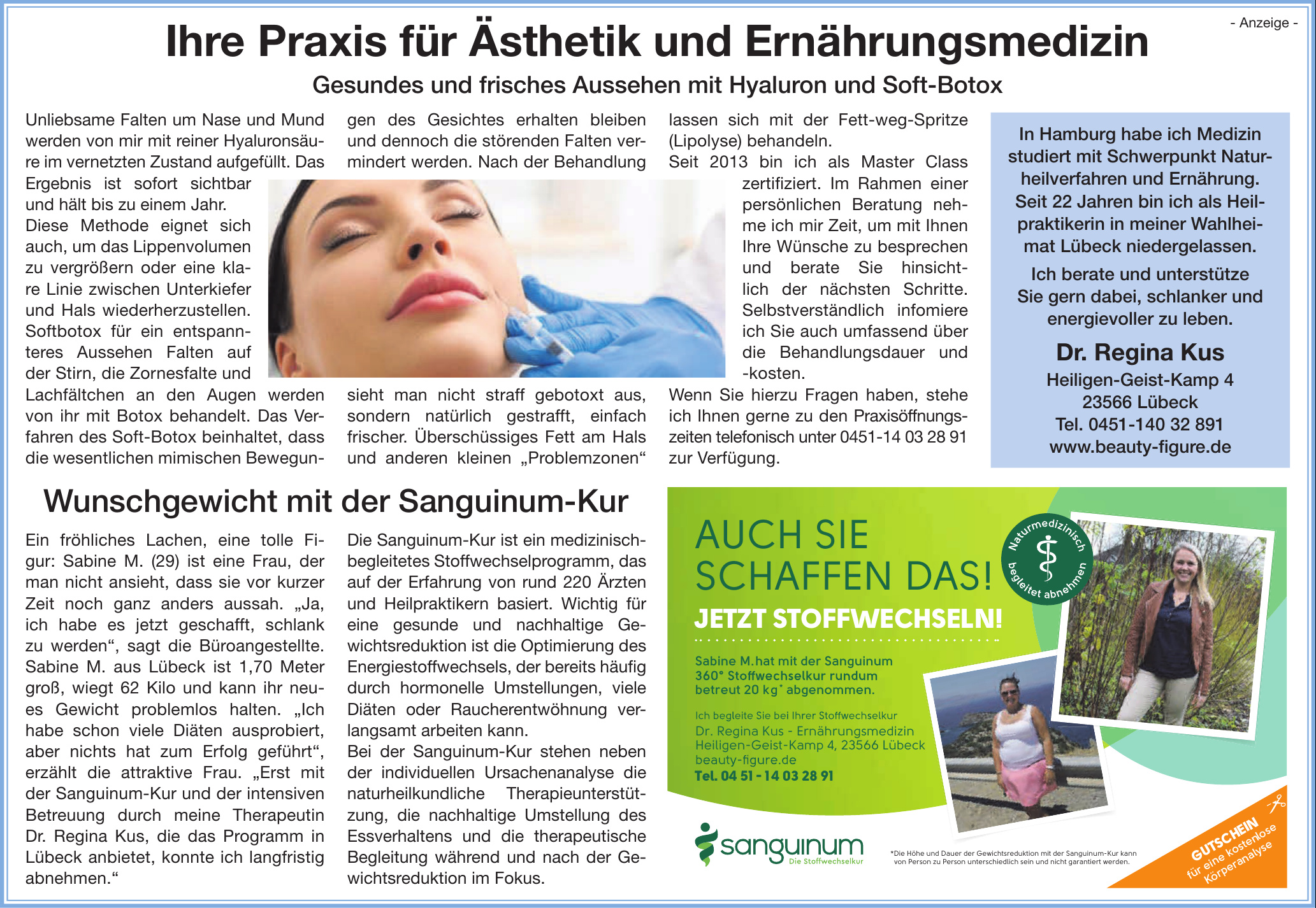 Praxis für ästhetische Medizin und Naturheilverfahren Praxis für ästhetische Medizin und Naturheilverfahren